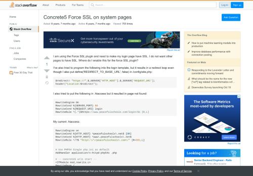 
                            11. Concrete5 Force SSL on system pages - Stack Overflow