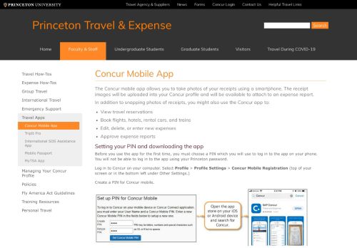 
                            12. Concur Mobile App | Princeton Travel & Expense