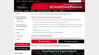 
                            12. Concur Travel and Expense Management , Home | University of ...