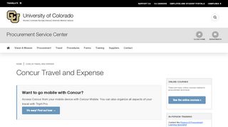 
                            12. Concur Travel and Expense | University of Colorado
