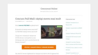 
                            3. Concurs Pall Mall: câștigi mereu mai mult - Concursuri Online