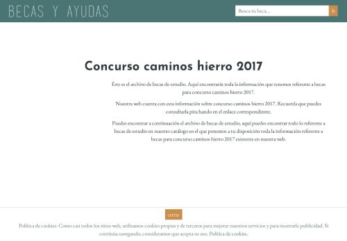 
                            9. concurso caminos hierro 2017 - Becas 2019