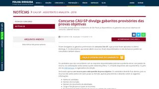 
                            9. Concurso CAU-SP divulga gabaritos provisórios das provas objetivas ...