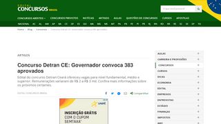 
                            4. Concurso Detran CE 2018 / 2019 - Organizadora já divulgou ...