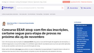 
                            7. Concurso EEAR 2019: com fim das inscrições, certame segue para ...