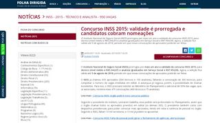 
                            6. Concurso INSS 2015: validade é prorrogada e candidatos cobram ...