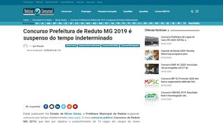 
                            12. Concurso Prefeitura de Reduto MG 2019 - Notícias Concursos