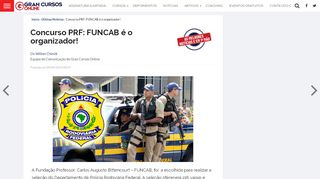 
                            12. Concurso PRF: FUNCAB é o organizador!