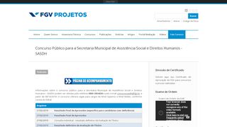 
                            5. Concurso Público para a Secretaria Municipal de ... - fgvprojetos.fgv.br