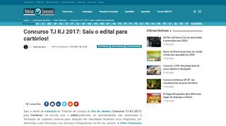 
                            11. Concurso TJ RJ 2017: Saiu o edital para cartórios! - Notícias Concursos