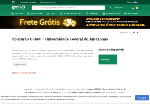 
                            7. Concurso UFAM 2018 - Nova Concursos