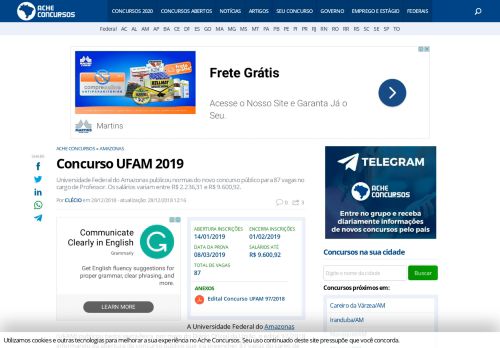 
                            6. Concurso UFAM 2019 - Ache Concursos