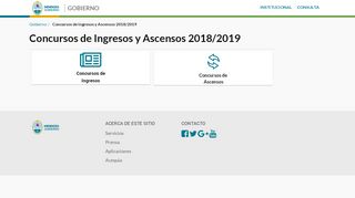 
                            2. Concursos de Ingresos y Ascensos 2018 : Gobierno