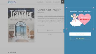 
                            13. Conde Nast Traveler subscription - Zinio
