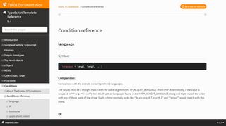 
                            4. Condition reference — TypoScript Reference 8.7 documentation