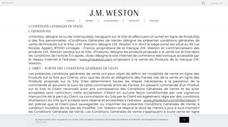 
                            7. Conditions générales de vente - J.M. Weston