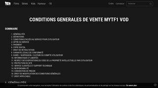 
                            7. Conditions générales de vente - MYTF1 VOD