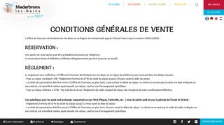 
                            6. Conditions générales de vente - Niederbronn-les-Bains