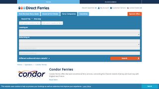 
                            7. Condor Ferries - Ferry booking, timetables and Condor ferry tickets