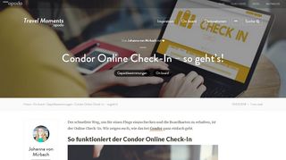 
                            12. Condor Online Check-In - so geht's! - Opodo Reiseblog