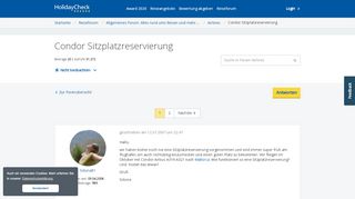 
                            9. Condor Sitzplatzreservierung | Airlines Forum • HolidayCheck