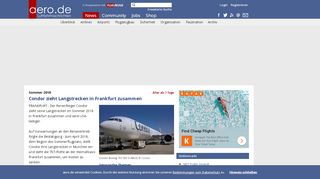 
                            10. Condor zieht Langstrecken in Frankfurt zusammen - aero.de