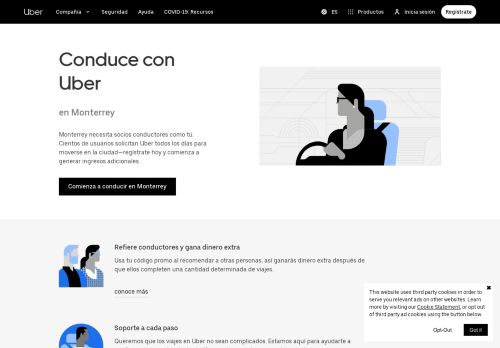 
                            4. Conduce con la app de Uber en Monterrey | Uber