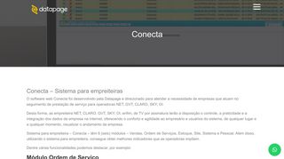 
                            11. Conecta - Sistema para Empreiteiras - Criação de Sistema - Datapage