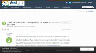 
                            12. conectar un router como puente de wind telecom - Redes ...