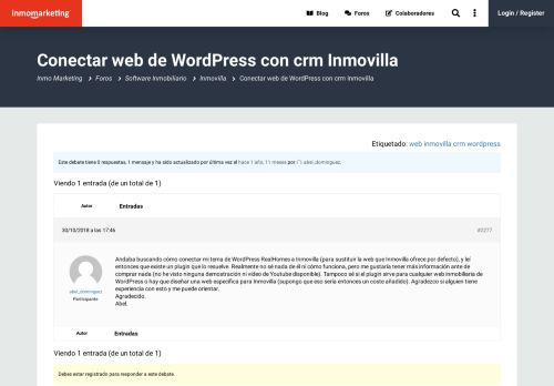 
                            13. Conectar web de Wordpress con crm Inmovilla | Inmo Marketing