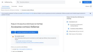 
                            3. Conectarea la contul AdSense - AdSense Ajutor - Google Support