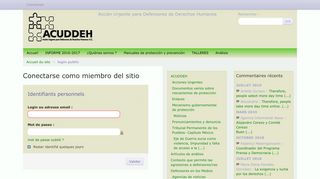 
                            12. Conectarse como miembro del sitio - ACUDDEH