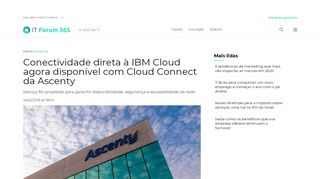 
                            12. Conectividade direta à IBM Cloud agora disponível com Cloud ...