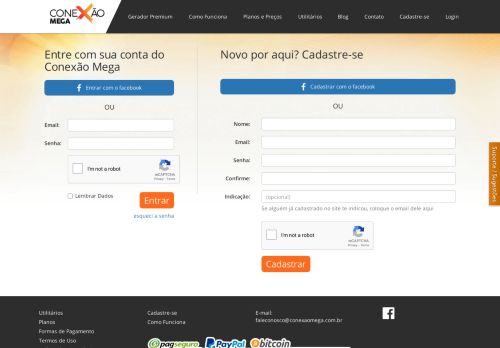 
                            7. Conexão Mega - Faça login na sua conta premium Conexão Mega