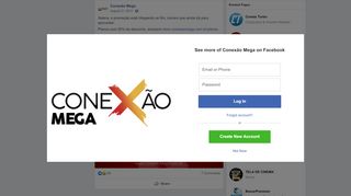 
                            13. Conexão Mega - Galera, a promoção está chegando ao fim - Facebook