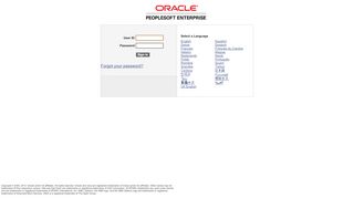 
                            8. Conexión a Oracle - Oracle | PeopleSoft Enterprise Sign-in