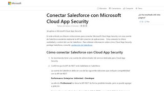 
                            6. Conexión de Salesforce con Cloud App Security | Microsoft Docs