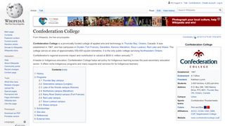 
                            6. Confederation College - Wikipedia