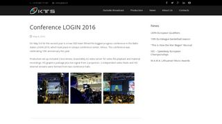 
                            8. Conference LOGIN 2016 | www.kts-broadcast.com