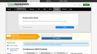 
                            13. Conference USA Football- Results, Picks, Power Rankings, Odds ...