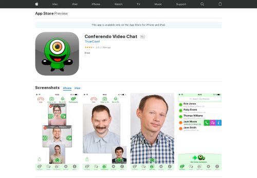
                            6. Conferendo Video Chat on the App Store - iTunes - Apple