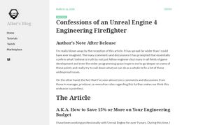 
                            7. Confessions of an Unreal Engine 4 Engineering Firefighter