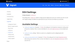 
                            3. config.ssh - Vagrantfile - Vagrant by HashiCorp
