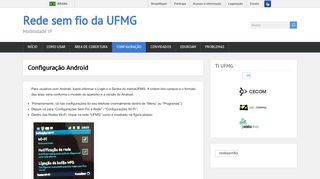 
                            8. Configuração Android – Rede sem fio da UFMG
