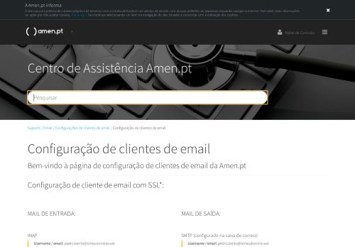 
                            4. Configuração de clientes de email - Smtp, imap, pop3 - Amen