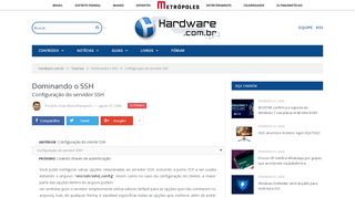 
                            1. Configuração do servidor SSH - Hardware.com.br