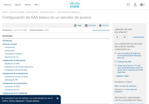 
                            3. Configuración de AAA básico en un servidor de acceso - Cisco