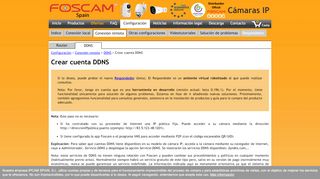 
                            6. Configuración de cámaras IP: Crear cuenta DDNS - Foscam