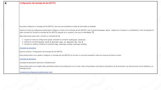 
                            9. Configuración del mensaje del día (MOTD) Se puede configurar un ...