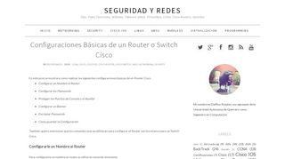 
                            5. Configuraciones Básicas de un Router o Switch Cisco - Seguridad y ...